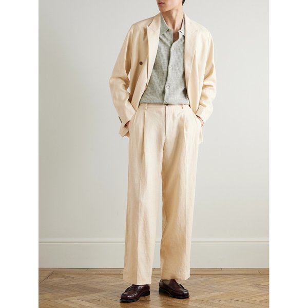 NN.07 저스틴 1454 와이드 플리츠 리넨 수트 팬츠 46376663163055463