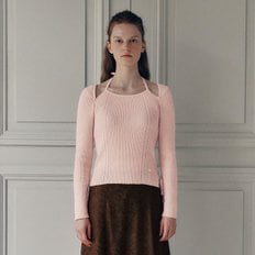 ANGORA HALTERNECK KNIT BABY PINK