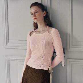 ANGORA HALTERNECK KNIT BABY PINK