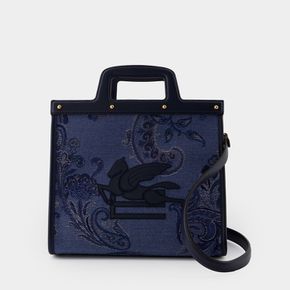 러브 쇼퍼백 가방 코튼 블루 Love Trotter Shopper Bag - Etro - Cotton - Blue 80364372