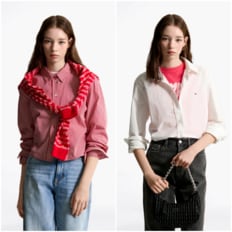 여성 크롭 포플린 셔츠 T32F0WSH10TWT1 TOMMY JEANS