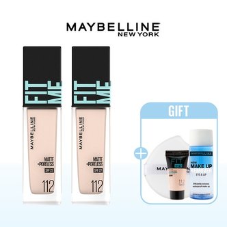 메이블린뉴욕 뉴욕 핏미 파운데이션 2개+쿠션퍼프 + 핏미 파운데이션 5ml + 리무버 20ml