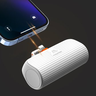  1+1 밸류엠 Mini 5000mAh i8핀 일체형 도킹 휴대폰 충전 보조배터리 여행/외출/출장 간편휴대형