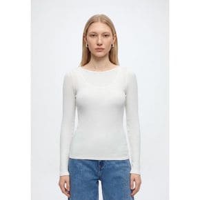 Abercrombie  Fitch 아버크롬비 앤 피치 쉬어 투퍼 - 긴 소매 상의 오프 화이트 8071285