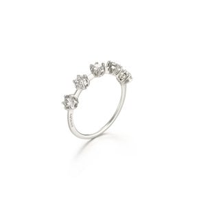 R017 Dewan14K 0.1CT 화이트 다이아몬드 반지(5개)