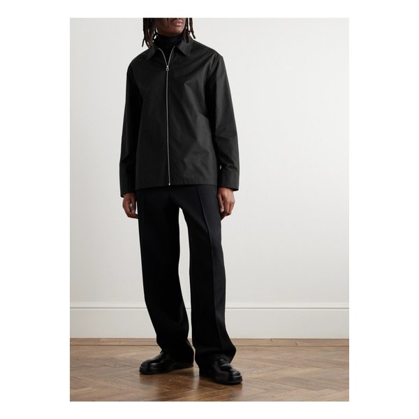 코튼 트윌 집업 오버셔츠 블랙 1647597347488066