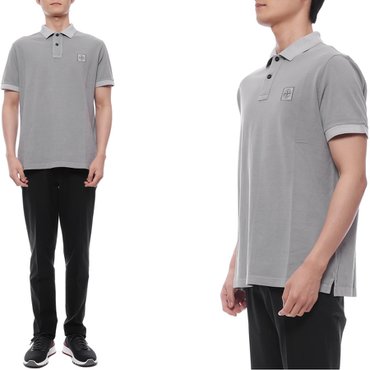 스톤아일랜드 25SS 남성 로고 패치 폴로 반팔티셔츠 (K1S1522002SC S0067 V0061 25S)