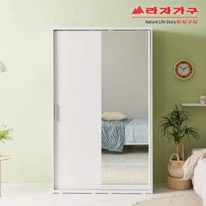 비바 빅 1200 슬라이딩 거울 옷장 선반형 LJY198