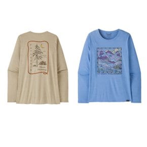 25SS 우먼즈 롱-슬리브드 캐필린 쿨 데일리 그래픽 셔츠 - 랜즈 - 45165Q5GH