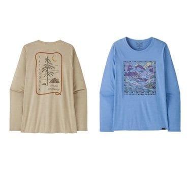 파타고니아 25SS 우먼즈 롱-슬리브드 캐필린 쿨 데일리 그래픽 셔츠 - 랜즈 - 45165Q5GH