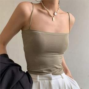 패드 여성 튜브 탑 쿨링 여성 민소매 나시 레이어드 여름