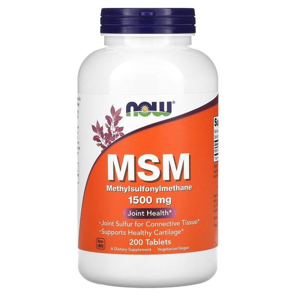 [해외직구] NOW Foods 나우푸드 MSM 1500mg 200타블렛