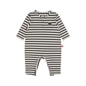 Black Stripe BB Heart Patch Jumpsuit BB4BBS11BK