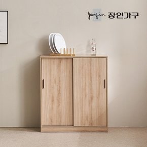 아망드 슬라이딩 800 주방 수납장 그릇 장식장 홈카페장