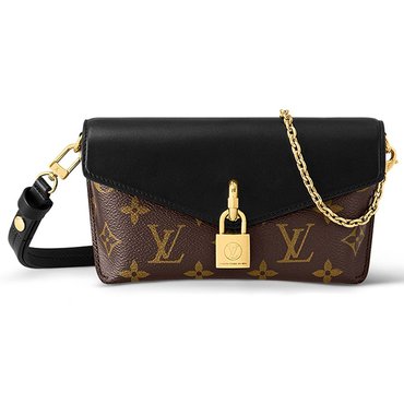 LOUIS VUITTON 25 SS 루이비통 Padlock 패드락 골드톤 모노그램 코팅 캔버스 온 스트랩 숄더백