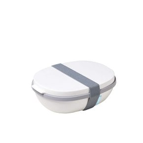 Mepal Ellipse Duo Lunch Box 메팔 점심 샐러드 과일 간식 식사 샌드위치 보관 용기 White