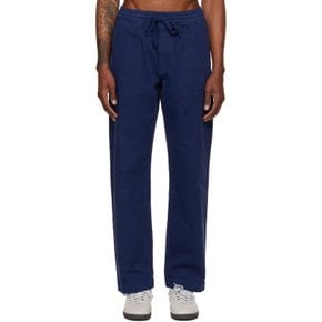 메르츠 비 슈바넨 네이비 코튼 트윌 드로우스트링 워커 슬랙스 PANTS05.66.3 66 ink blue