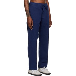 메르츠 비 슈바넨 네이비 코튼 트윌 드로우스트링 워커 슬랙스 PANTS05.66.3 66 ink blue
