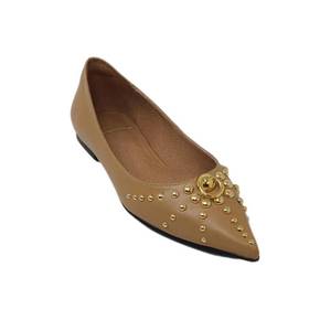 4453570 Jeffrey Campbell Womens Appealing Flat Shoes In Natural/gold