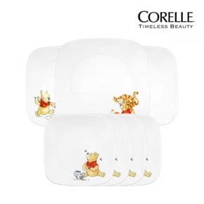 [BIZ][Corelle] 코렐 곰돌이푸 사각 접시세트 7p