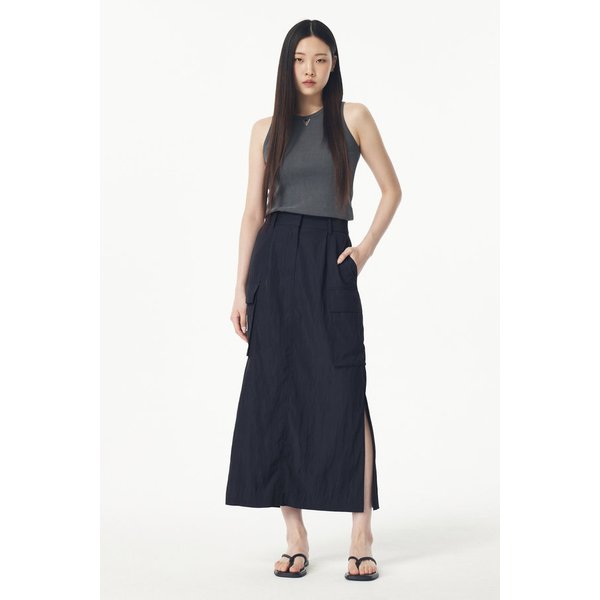 사이드 슬릿 카고 롱 스커트 7115235402173