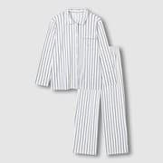 여 밍크 플리스 플랫 카라 파자마 세트 J215401017082