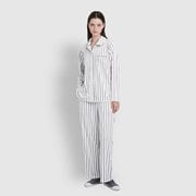 여 밍크 플리스 플랫 카라 파자마 세트 J215401017082