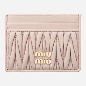 미우미우 [시흥점] 6S 5MC076 AFPP F0236 마테라쎄 카드 지갑 베이지 핑크