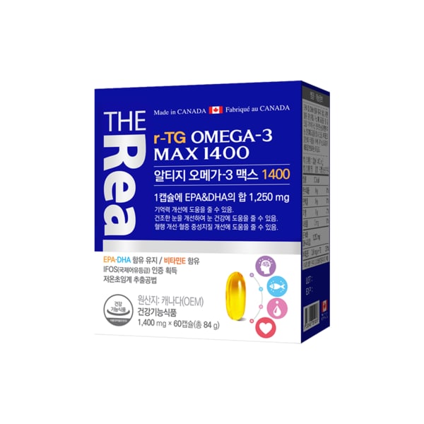 알티지 오메가3 맥스 1400 [1400mg x 60캡슐] x 1박스 2개월분