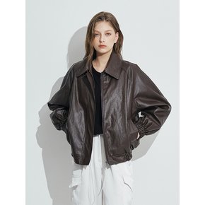 Bloom Leather Jumper [Brown]