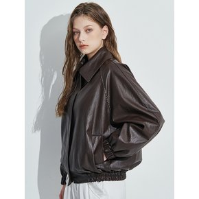 Bloom Leather Jumper [Brown]