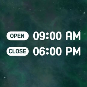 오픈클로즈 영업시간 스티커 LMST-001 베이직