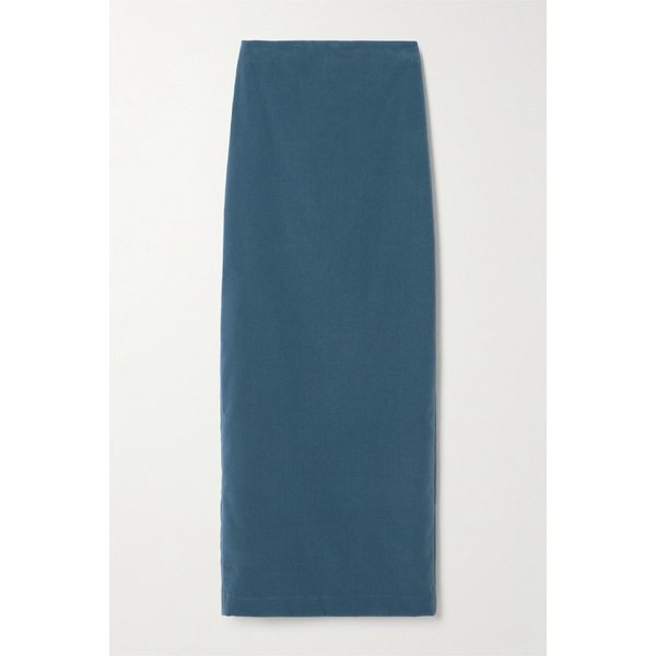 블레이즈밀라노 질투 석세스 코튼 벨벳 미디 스커트 블루 46376663162986913