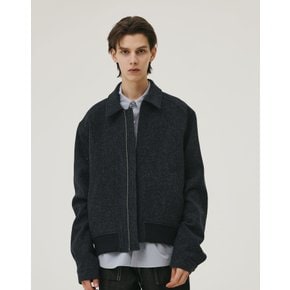 WOOL BLOUSON BLUE