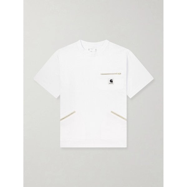 로고 아플리케 코튼 저지 티셔츠 46376663162959978