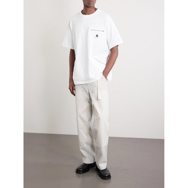 로고 아플리케 코튼 저지 티셔츠 46376663162959978