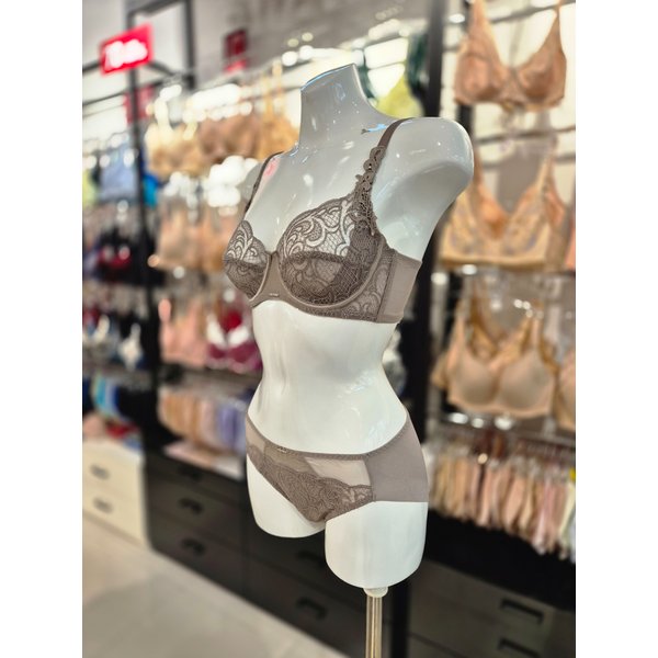 [시흥점] S 비너스 ) 오르화 타투망 풀컵 홑겹 브라,헴팬티 세트 [OBR7827/OPT7827H-DB]