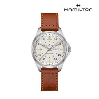 해밀턴 H64635550 카키 파일럿 데이 데이트 42mm