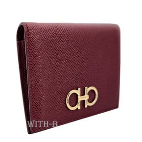 [시흥점] [FERRAGAMO] 레더 플랩 여성 반지갑 220656 0772272 CARMINE