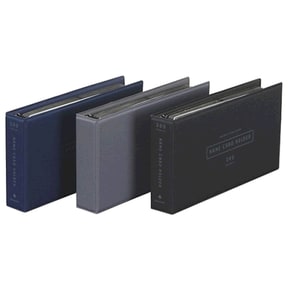 문화 PVC 실키 명함첩 200매 청색 A200