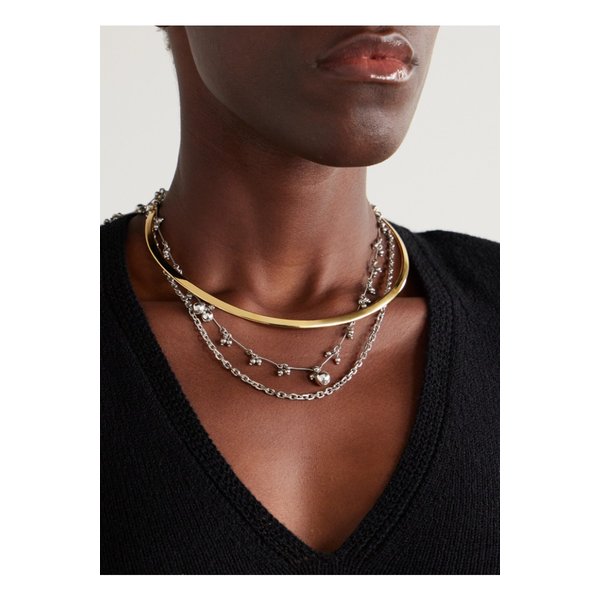 실버 골드톤 네크리스 46376663162936993