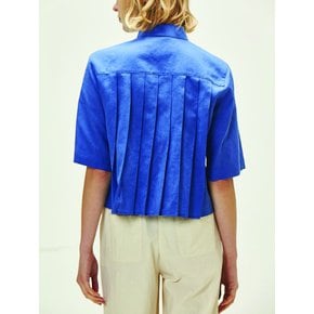 pleats short shirt(bl)