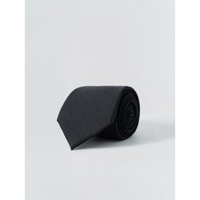Modern slim wool slim tie_Charcoal