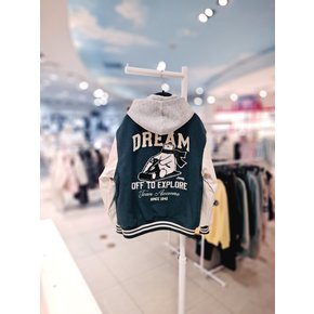 뽀글이 곰 배색 항공점퍼 KQ3JPU252-GN