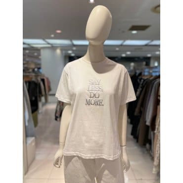 파프리카 세이 레터링 라운트 티셔츠/SK2TS402