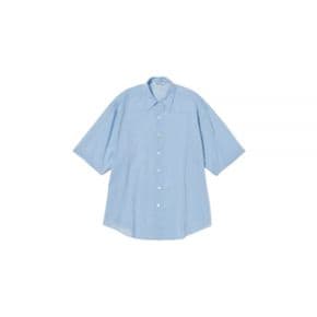 오라리 24 HARD TWIST FINX ORGANDY HALF SLEEVED SHIRT SAX BLUE CHAMBRAY (A24SS02VO)