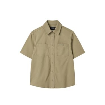 브롬톤 [브롬톤런던]P252WSH180 여성 데님 라이크 반팔 셔츠 W DENIM-LIKE HALF SLEEVE SHIRT - BEIGE