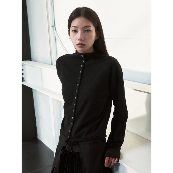 발렌타인 하프 하이넥 가디건 [black]