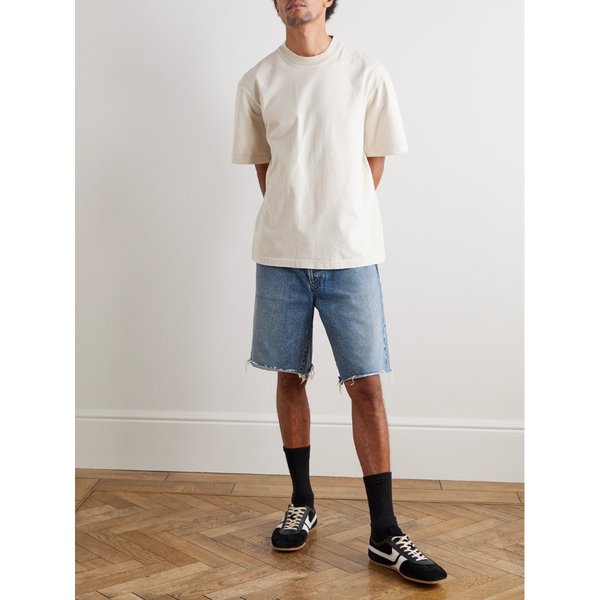 앤슨 스트레이트 레그 프레이드 데님 쇼츠 46376663162994916