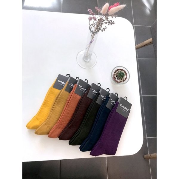 남자 2-1골지 컬러 삭스